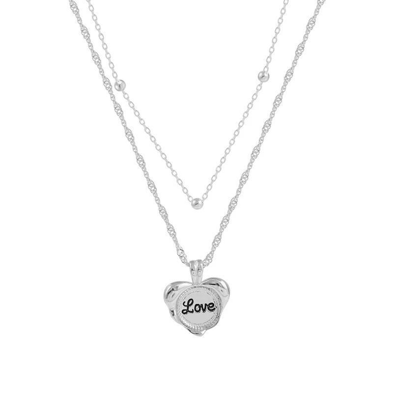 Hainon wholesale 925 sterling silver necklace love Pendant Necklace for Women Fashion Dainty Personalized Jewelry 1