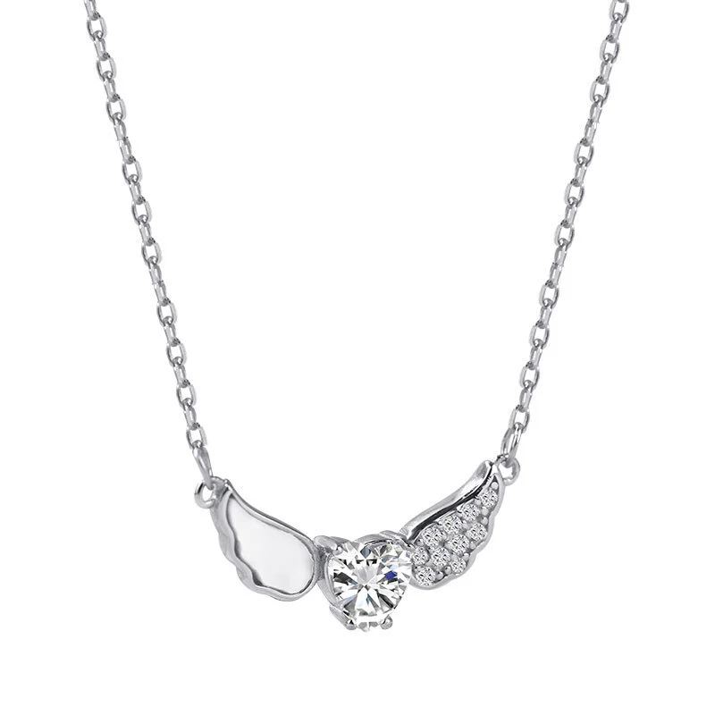 Hainon S925 sterling silver love heart zircon necklace temperament fashionable female clavicle chain wholesale 1