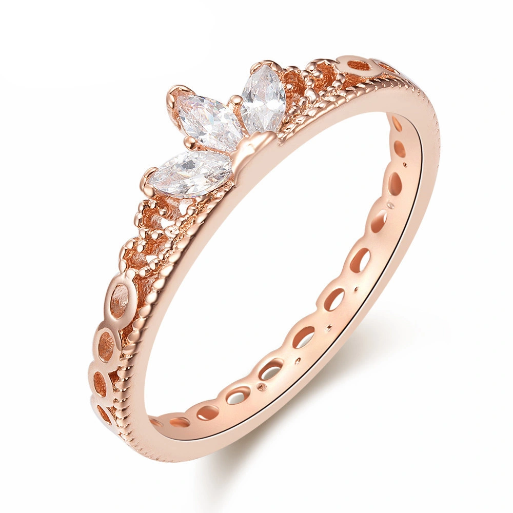 Hainon Fashion rings jewelry women Luxury white zircon simple design wedding rings gold 2019 1