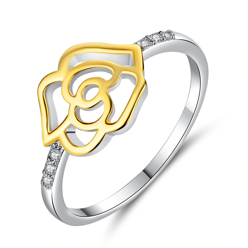 Hainon gold jewelry Luxurious Hollow rose engagement ring women gold fashion jewelry 2018 rings Cute 1