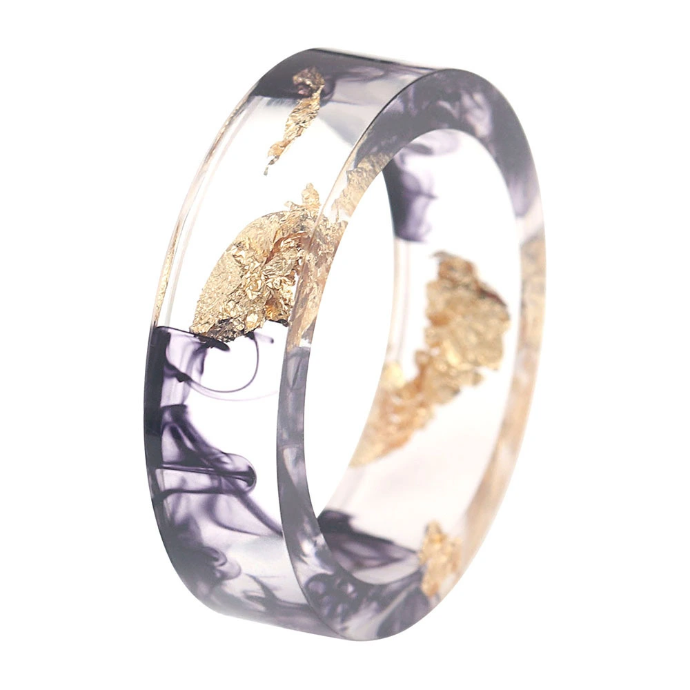 Resin Material Chinese Ancient Ink Painting Engagement Ring New Design Personality Jewelry Hainon Wholesale 1