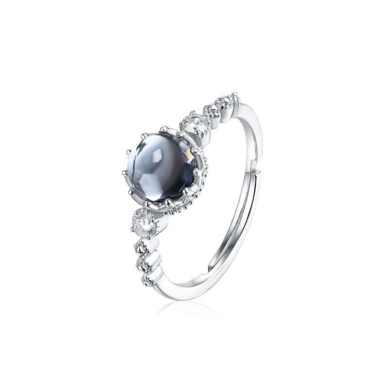 Hainon High Quality Luxury Rings Jewelry For Women Couple Blue Zircon Classic Gold Plated Silver Plated Rings Wholesale 1