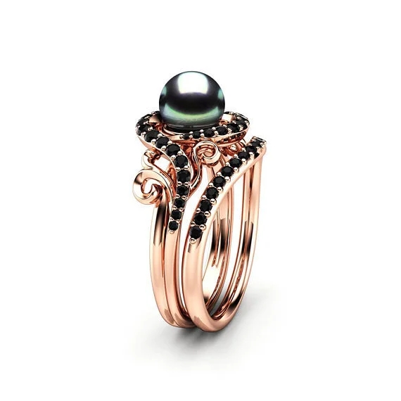hainon wholesale high quality round pearl jewelry Artificial pearl ring mountings for women 1