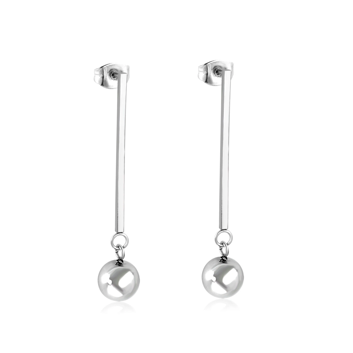 Hainon European Fashion stainless steel Earrings round Hot Sale women Personality 18k Gold Plated stud Earrings1 1