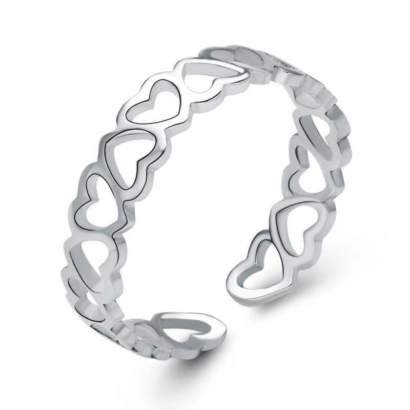 S925 sterling silver accessories romantic love jewelry heart rings for Valentines' day 1