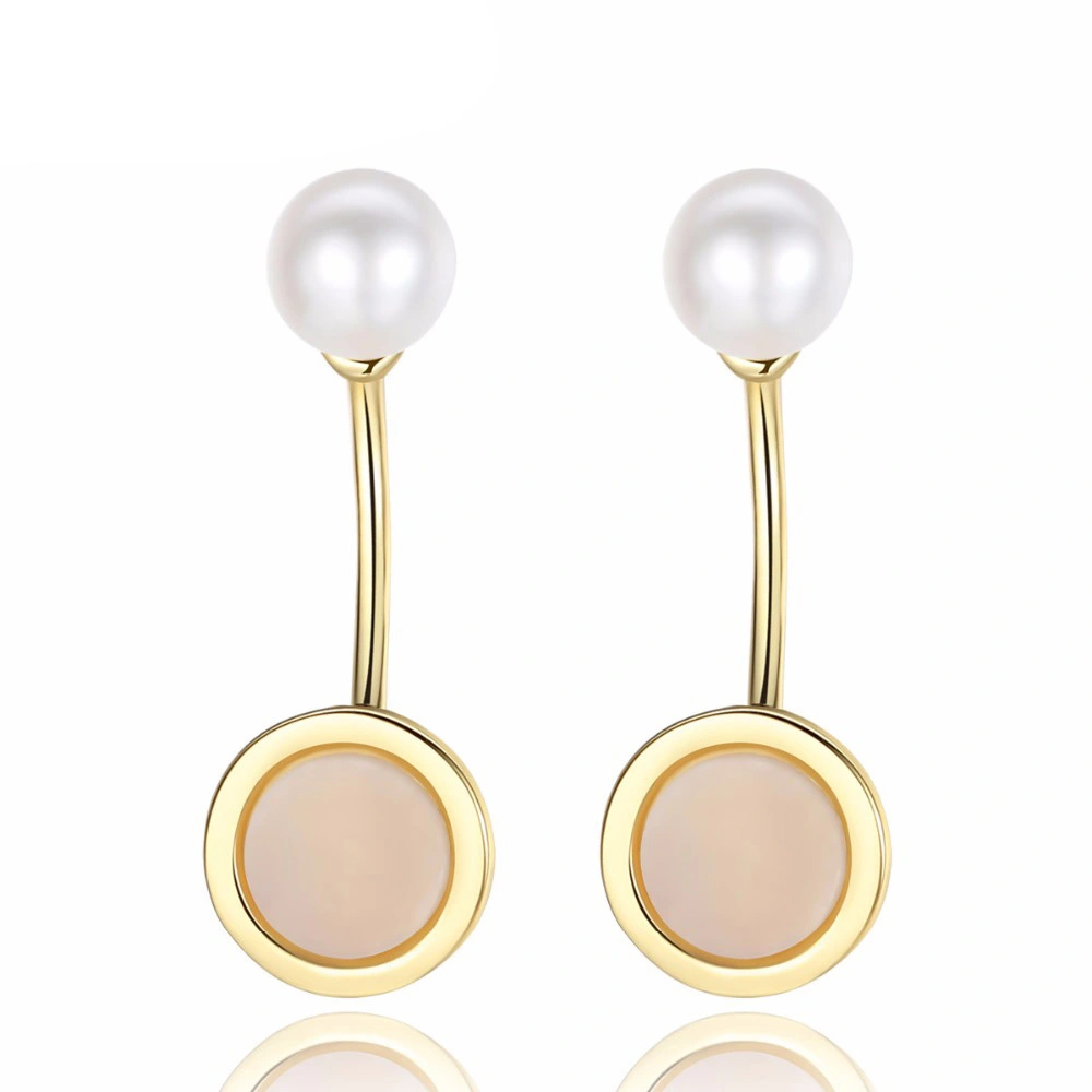 Hainon new fashion Imitation pearl stud Earrings Earrings Gifts for Women and Girls Gift card flannel bag set 1