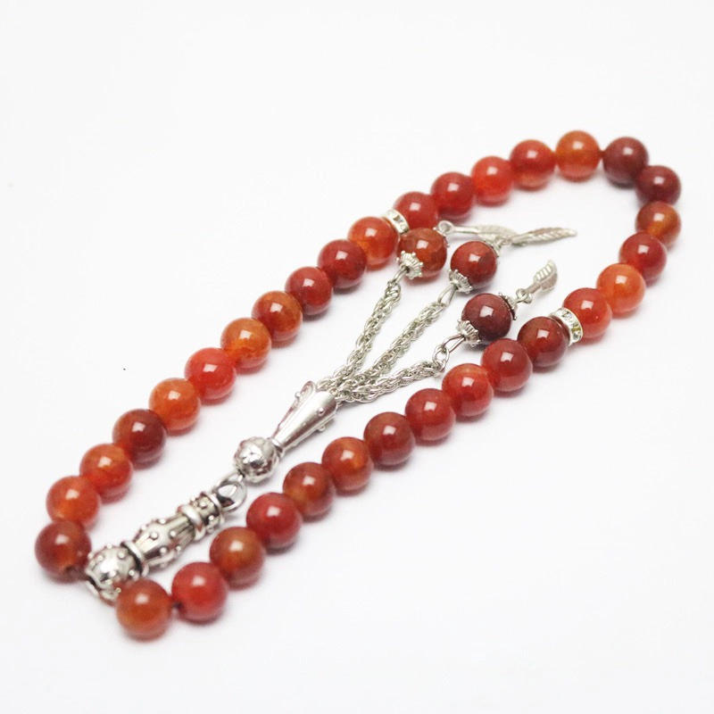 Matte Onyx Prayer Beads Bracelet for Men Women Natural Stone 8mm 33 1
