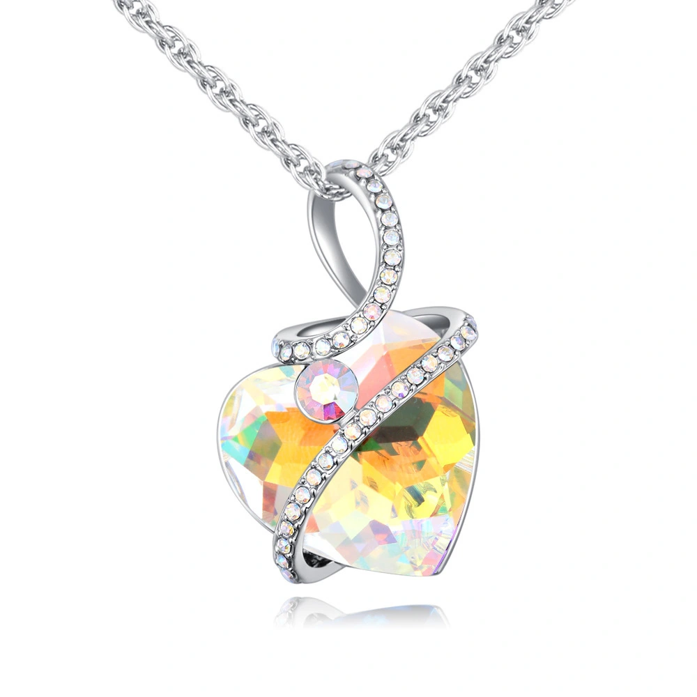 Hainon European and American heart Pendant necklace clavicle chain jewelry for girl wholesale wholesale 1