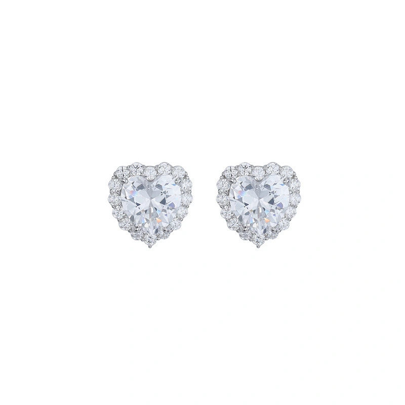 Hainon 925 silver stud earrings women Romantic heart fashion jewelry earings 2021 wholesale 1