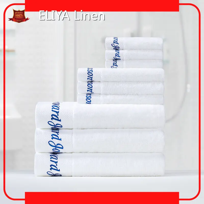 White Hotel Bath Towels for Guest Room Linen ELIYA 1
