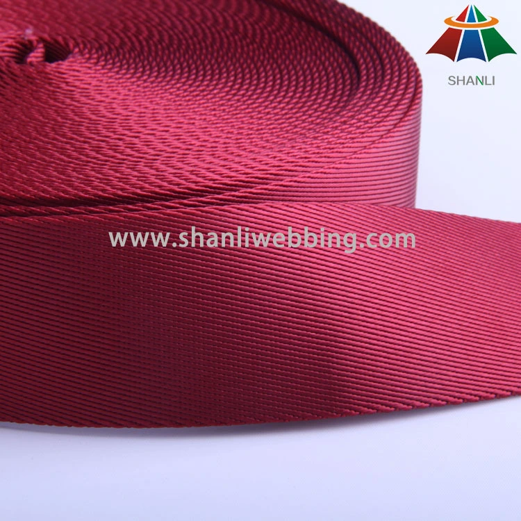 38mm Burgundy Twisted Nylon Webbing for Backpack 1