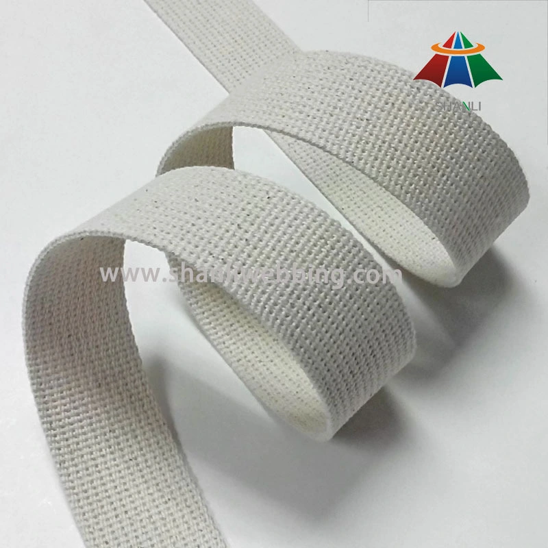 38mm White Grooved Cotton Webbing Straps 1