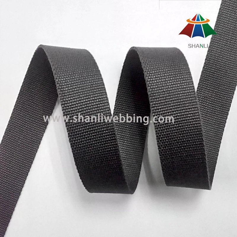 25mm Grey-Black Flat Cotton Webbing 1