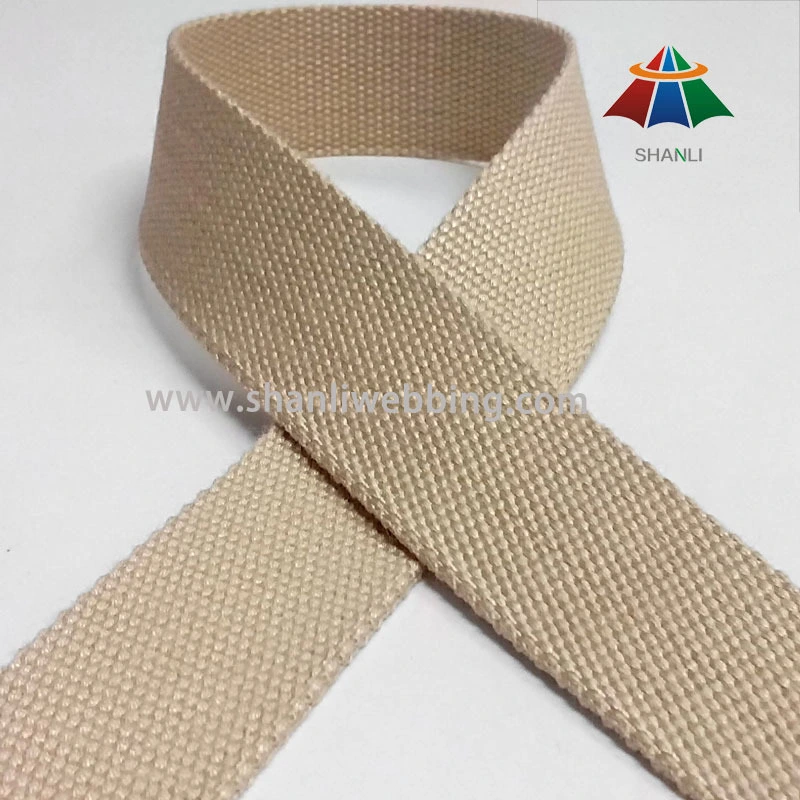 25mm Khaki Pure Cotton Webbing Tape 1