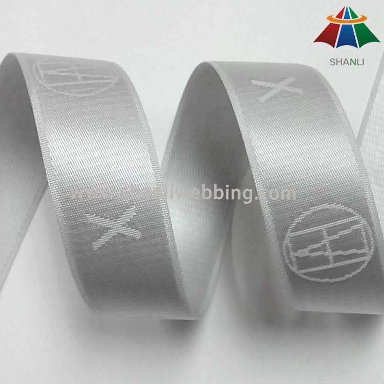 4cm Silver Grey Jacquard Nylon Webbing 1