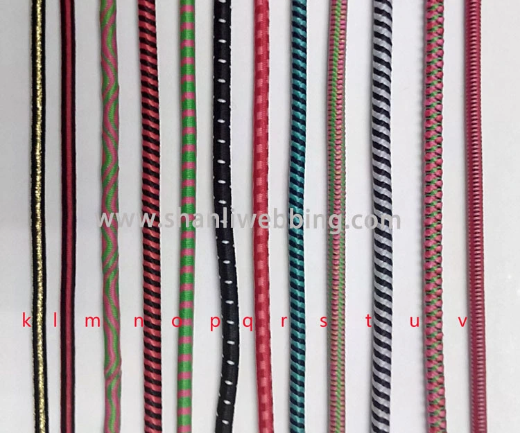 Mixed Color Bungee Cord, Striped Elastic Rope, Round Elastic Cord 1