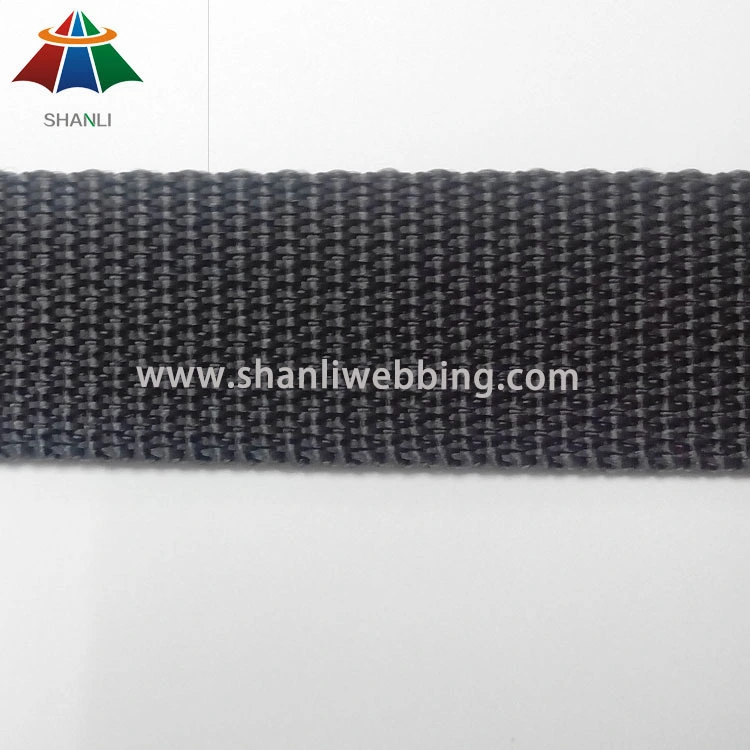 22mm Black Flat PP Webbing 1