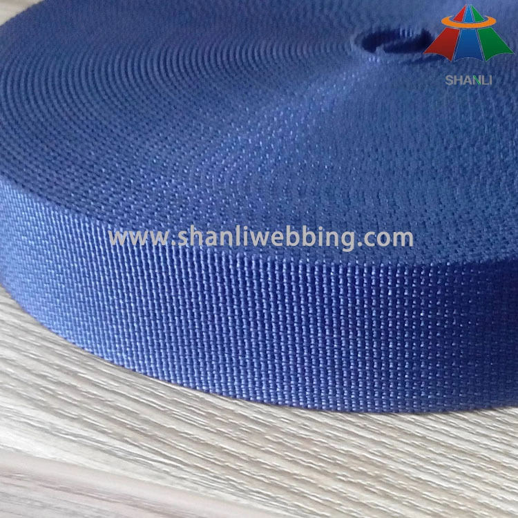 38mm Blue Fine Grooved Nylon Webbing 1
