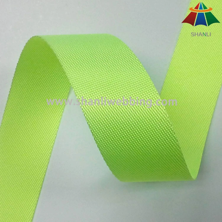 38mm Fluorescent Yellow Twill Nylon Webbing 1