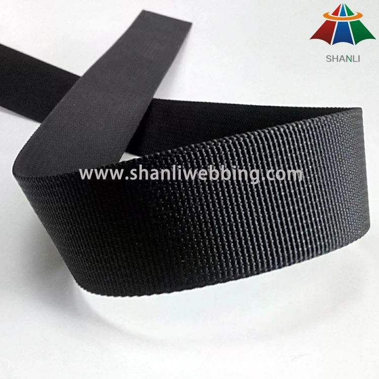 1 Inch Black Small Wave Nylon Webbing 1