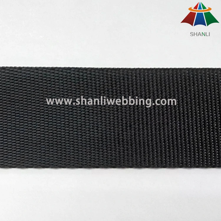25mm Black High Strength Polyester Webbing 1