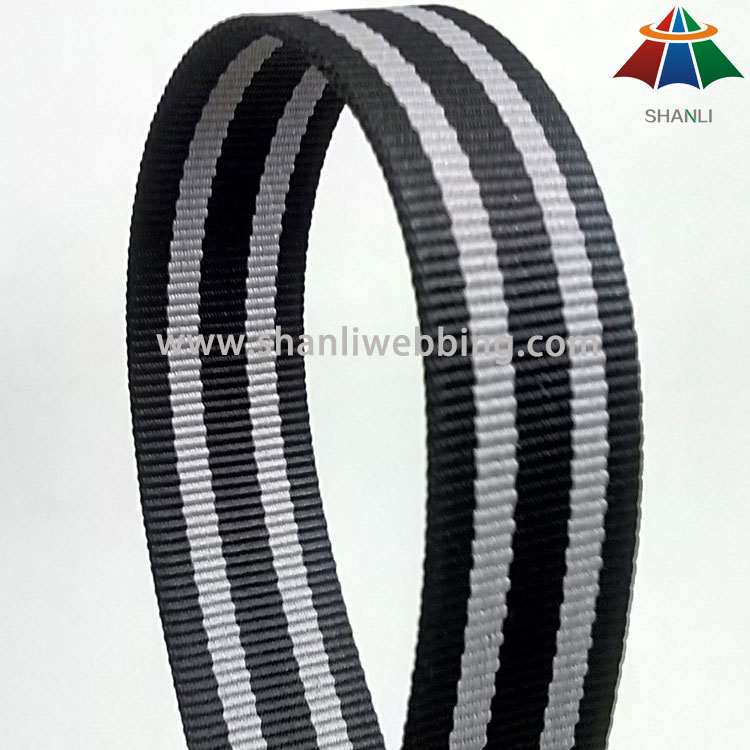 20mm 22mm Striped Nylon Webbing for Watch Bands 2