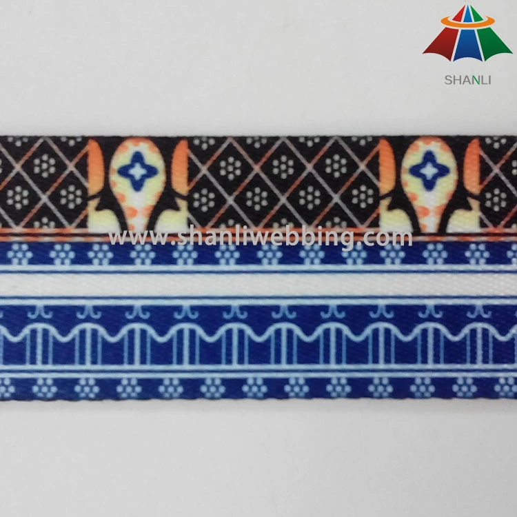 Eco-friendly 2 inch heat transfer printed webbing for guitar straps 1