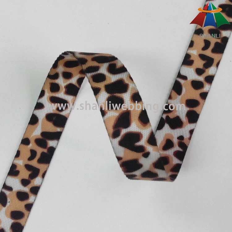 Wholesale 1 inch leopard patterned webbing for garments accessories 1