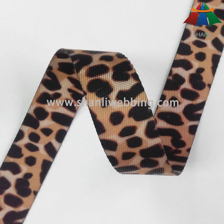 Custom high quality leopard printed webbing manufacturer 1
