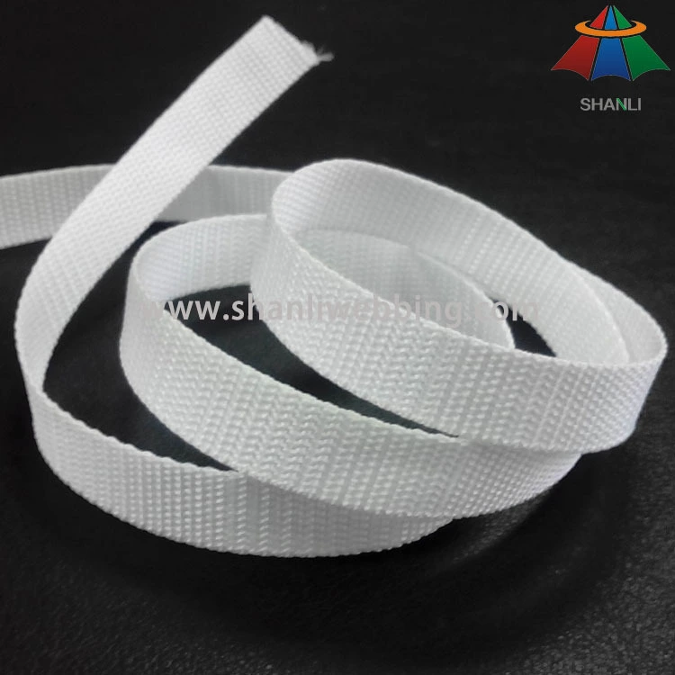 Wholesale 3/4 inch white lightweight polypropylene webbing 1