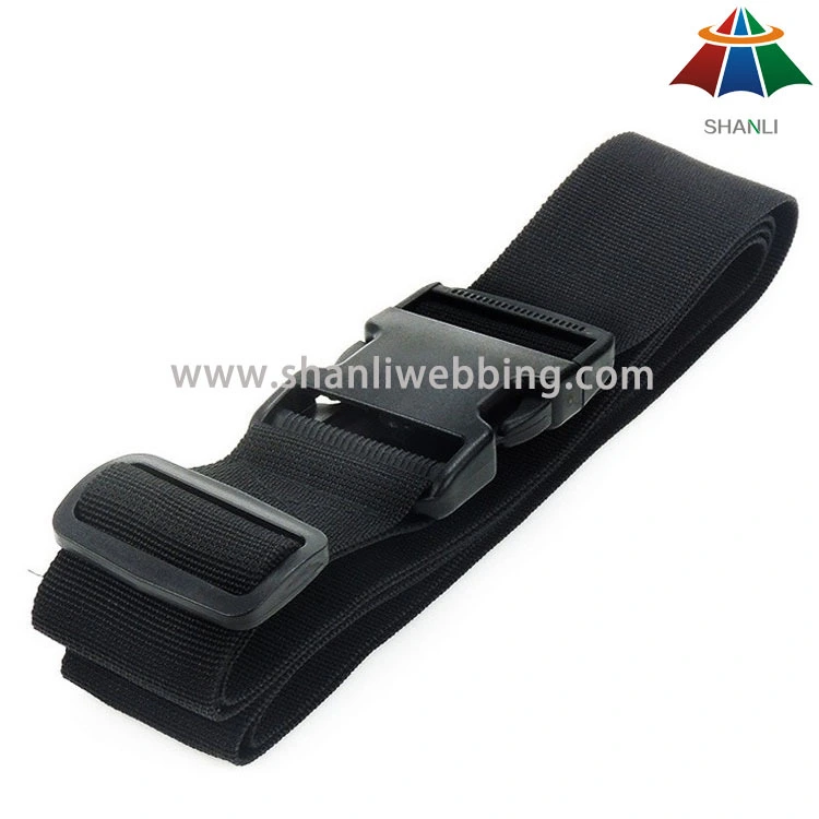 Black nylon luggage straps 1