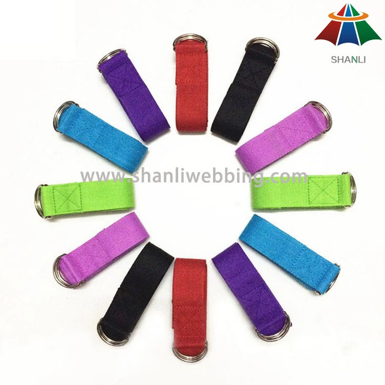 100% Cotton yoga straps with D ring 1