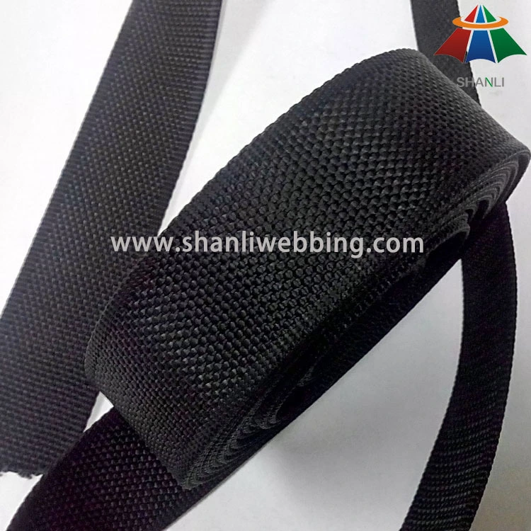 1.5 inch black beaded soft nylon webbing 1