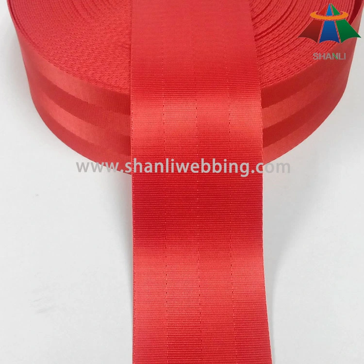2.5 inch 4 twill red seatbelt webbing 1