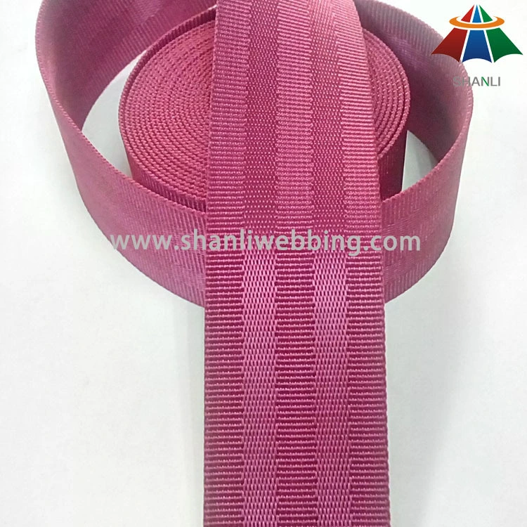1.5 inch rose red 5-panel nylon seat belt webbing 1