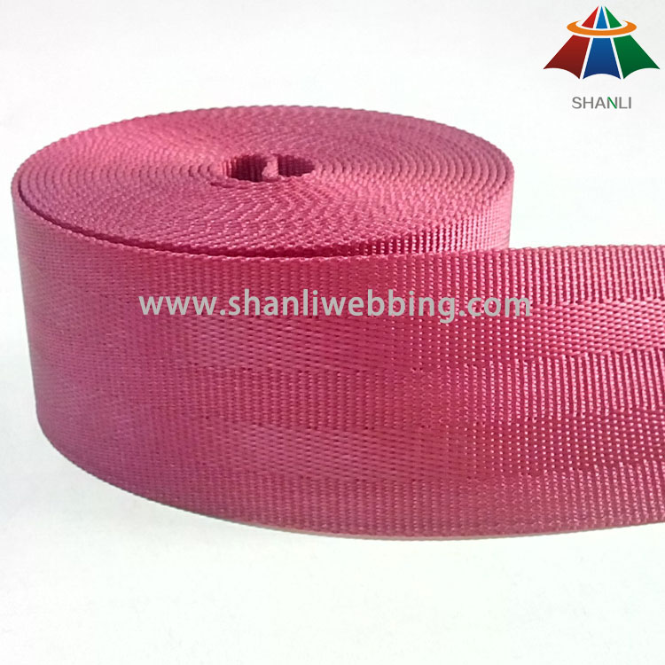 1.5 inch rose red 5-panel nylon seat belt webbing 2