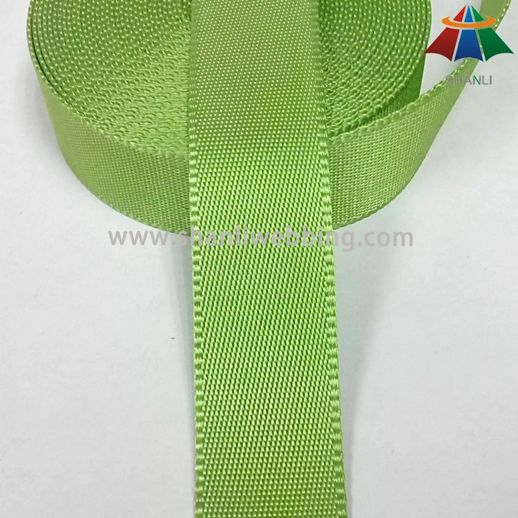 32mm lime green nylon webbing 1