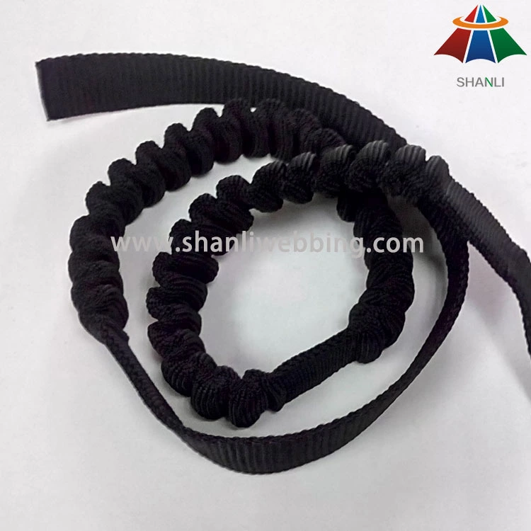 25mm black nylon elastic webbing for buffering use on safety products 1
