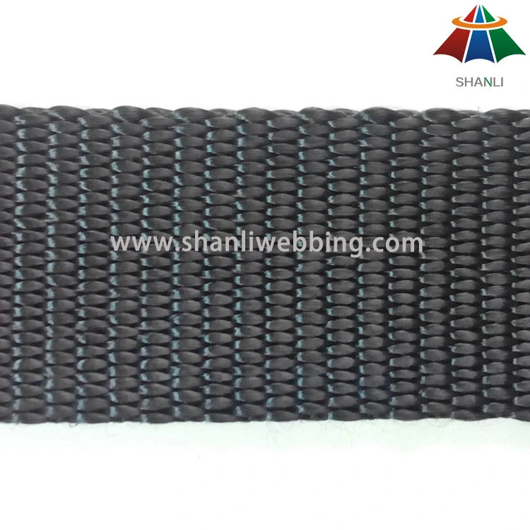 1.5 inch thickened black flat polyester webbing 1