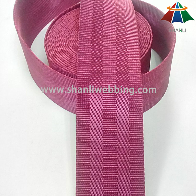1.5 inch rose red 5-panel nylon seat belt webbing1 1