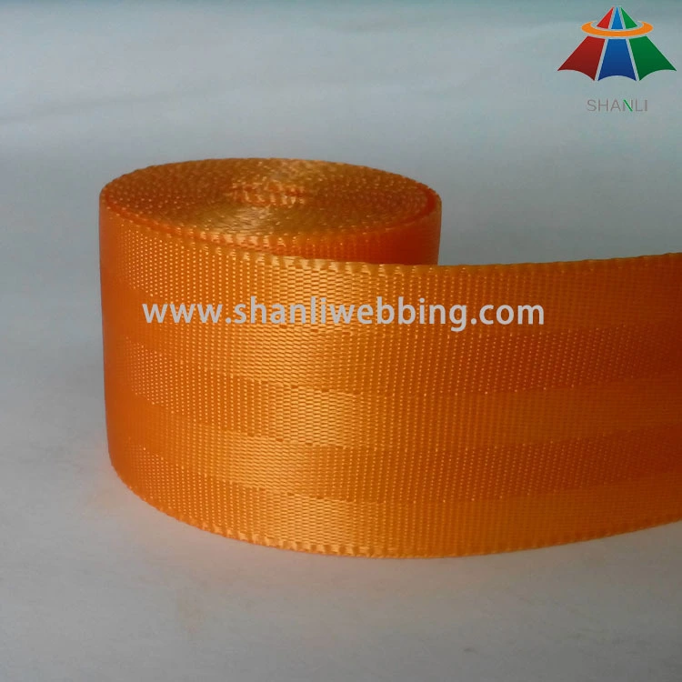 45mm 5-panel orange nylon seat belt webbing 1