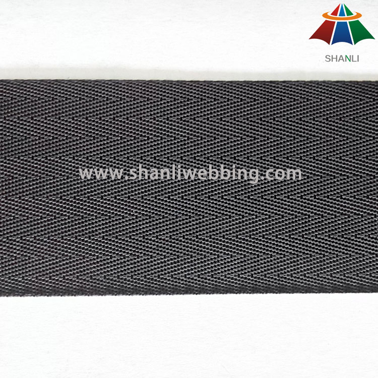 47mm 11-panal black nylon seatbelt webbing 1