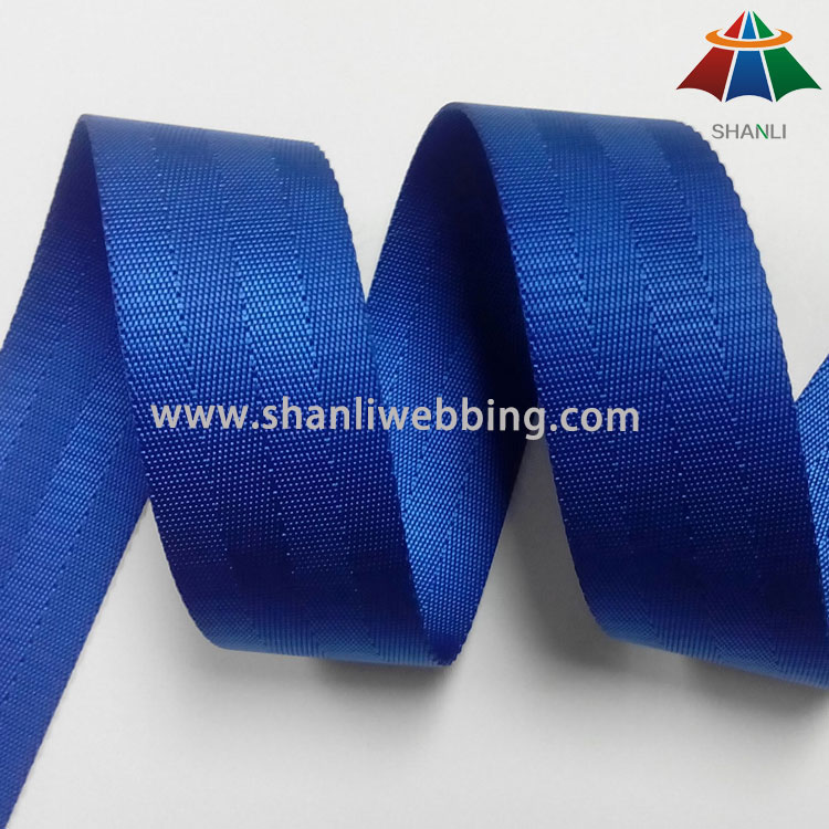 1.5 inch ocean blue nylon seatbelt webbing 1