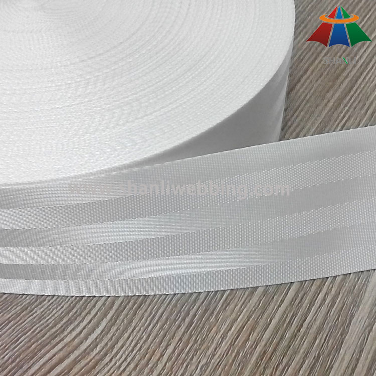 2 Inch Bleached White Nylon Seat Belt bing