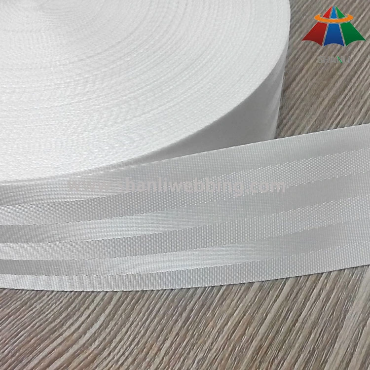 2 inch bleached white nylon seat belt webbing 1