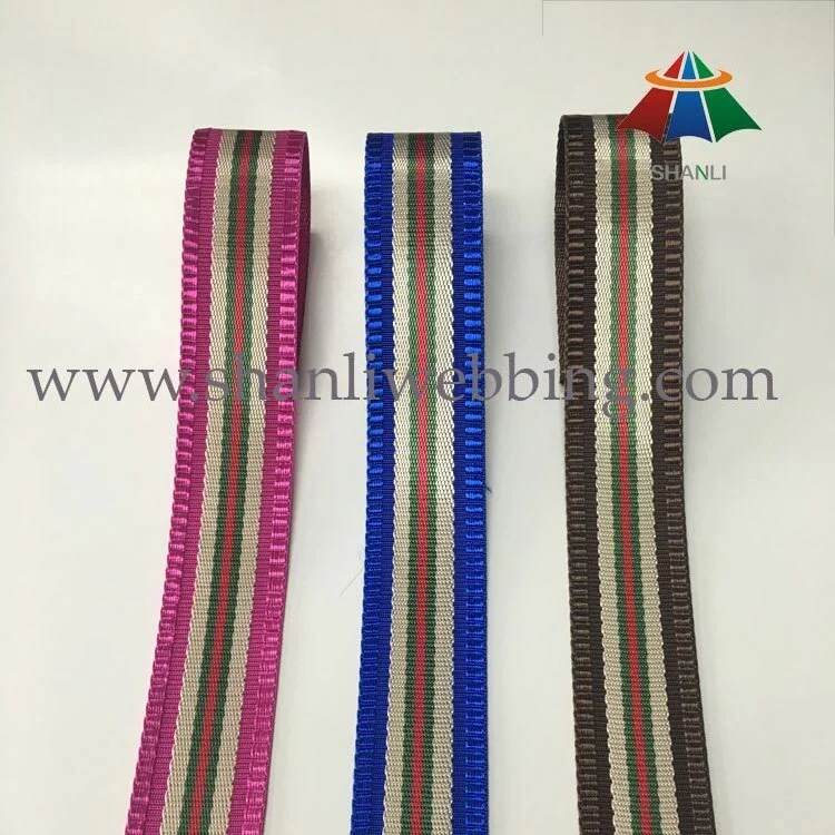 Best selling 38mm striped polyester jacquard webbing 1