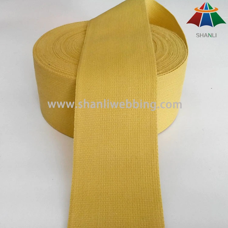 Hot sell yellow pure cotton webbing tape 1