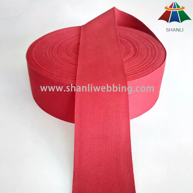 2 inch red organic red cotton tape webbing 1