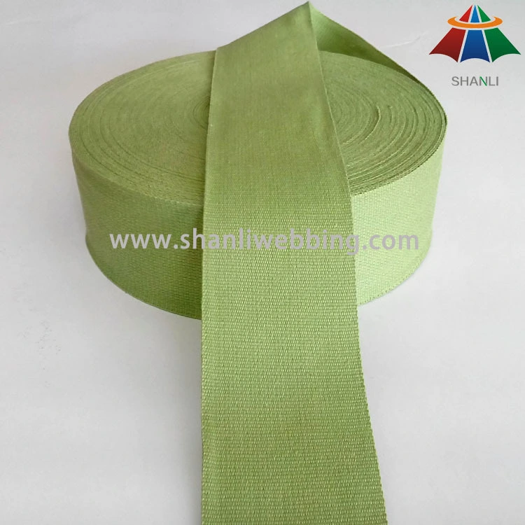 Garments and bags accessories green pure cotton webbing 1