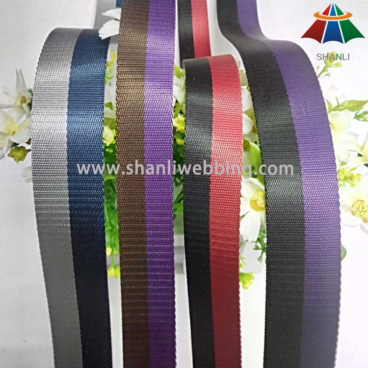 2.5cm 3cm bicolour striped polyester webbing 1